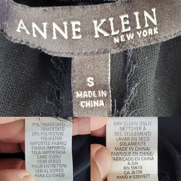 Anne Klein High-rise Wide Leg Dress Pants S Black Elastic Waist Cocktail Evening - Picture 4 of 12